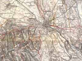 A Soproni-hegység térképe, 1:75 000, kiadja: Turistaság és Alpinizmus, 29×38 cm