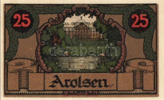 Német Birodalom/Weimari Köztársaság/Arolsen 1921. 10Pf, 25Pf, 50Pf. 3klf db, teljes sor T:1