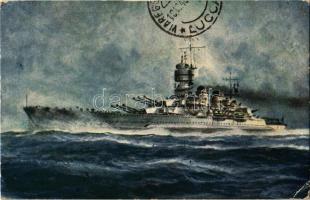 1940 R. N. "Littorio" / WWII Regia Marina (Italian Royal Navy) battleship "Littorio" + "R. NAVI LITTORIO" (EK)