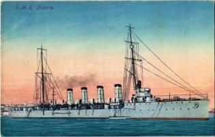 SMS Novara az Osztrák-Magyar Haditengerészet Helgoland-osztályú gyorscirkálója / WWI Austro-Hungarian Navy (K.u.K. Kriegsmarine) Helgoland-class light cruiser SMS NOVARA. C. Fano, Pola 1915/16. 32.