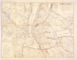 Budapest térképe, a főváros iskoláinak megjelölésével, kiadja: Magyar Földrajzi Intézet Rt., 49×63 cm