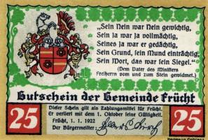 Német Birodalom/Weimari Köztársaság/Frücht 1922. 25Pf, 50Pf, 75Pf. 3klf db, teljes sor T:1