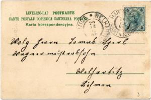 1903 Fröhliche Weihnachten! / Christmas greeting postcard with angels, litho (EK)