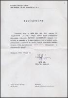 2001/6 75 éves a Pengő színes és fekete-fehér CROMALIN emlékív (100.000) / Souvenir sheet proofs + c...