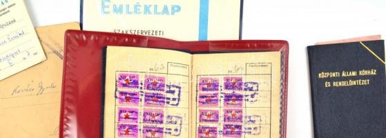 Leendő miniszterhelyettes és feleségének különböző igazolványai, 14 db