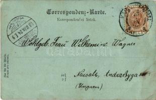 1898 Praha, Prag, Prague; Brückenthor u. Karlsbrücke v. d. Kleinseite / Mostecka vez a Karluv most z...