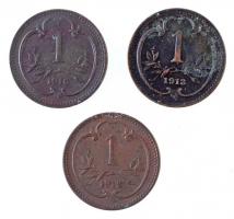 Ausztria 1912-1916. 1h Br (3xklf) T:2
Austria 1912-1916. 1 heller Br (3xdiff) C:XF
Krause KM#2800