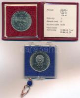 1980. 100Ft Ni "Szovjet-magyar közös űrrepülés" MNB plombált műanyag tokban + 1984. 100Ft ...