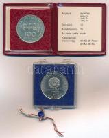 1980. 100Ft Ni "Szovjet-magyar közös űrrepülés" MNB plombált műanyag tokban + 1984. 100Ft ...