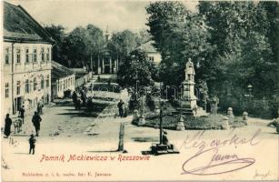 1900 Rzeszów, Resche; Pomnik Mickiewicza / monument