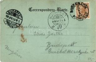 1899 Decin, Tetschen; Railway tunnel in winter at night (EK)