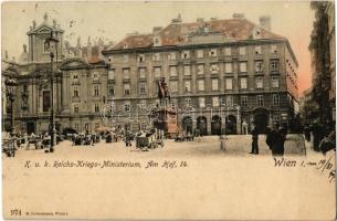 1907 Wien, Vienna, Bécs I. K.u.K. Reichs-Kriegs-Ministerium, Am Hof, 14. / Ministry of War, market