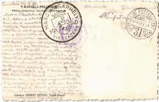 Marosvásárhely, Targu Mures; Monumentul Const. Romanul / emlékmű / monument + "1940 Marosvásárh...