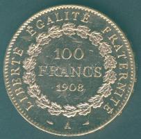 Franciaország 1908A 100Fr Au 32,2581g T:1/2+ csak 23000db!