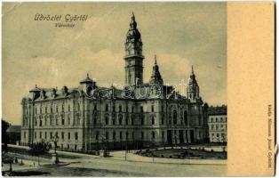 1908 Győr, Városháza. Nitsmann József kiadása (EB)
