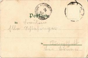 1898 Monkey school. Theo. Stroefer's Kunstverlag Aquarell-Postkarte Serie IV. No. 5386. litho (...