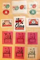 1921-1962 Magyar kiállítási és egyéb levélzárók több mint 1.000 klf. darabos gyűjteménye albumban / Collection of Hungarian exhibition and other labels, more than 1.000 different in album