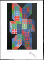 Vasarely, Victor (1908-1997): Formák, ofszet, utólagos jelzéssel és számozással, lap jobb szélén vágásnyommal, lapméret: 40x30 cm