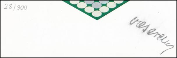Vasarely, Victor (1908-1997): Op-art kompozíció, ofszet, utólagos jelzéssel és számozással, lap aljá...