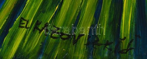 El Kazovszkij jelzéssel: Egyensúly, olaj, farost, keretben. 80x60 cm