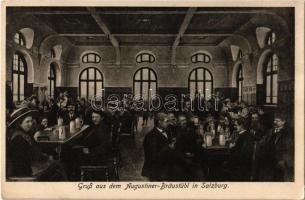 1927 Salzburg, Gruss aus dem Augustiner-Bräustübl / beer hall interior