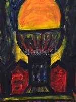 El Kazovszkij jelzéssel: Kompozíció, olaj, farost, keretben. 80x60 cm