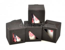 4 db használatlan Ticket restaurant porcelán reklám bögre eredeti dobozában