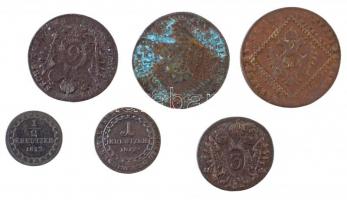 Vegyes: 1812S 1/2kr Cu "I. Ferenc" + 1812S 1kr Cu "I. Ferenc" + 1800S 3kr Cu &qu...