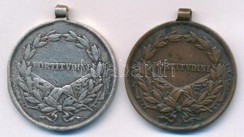 1917. "Károly Ezüst Vitézségi Érem II. osztálya" peremén jelzett Ag kitüntetés + "Kár...