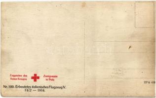 1916 Erbeutetes italienisches Flugzeug V. 16/2. Zugunsten des Roten Kreuzes Zweigverein in Pola / WW...