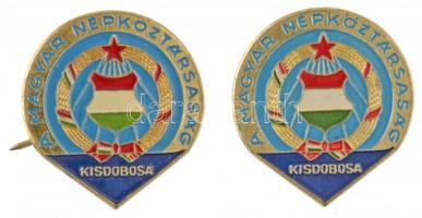 ~1970-1980. A Magyar Népköztársaság Kisdobosa zománcozott fém jelvény (2x) T:2