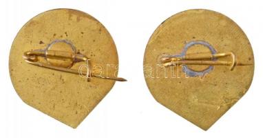 ~1970-1980. "A Magyar Népköztársaság Kisdobosa" zománcozott fém jelvény (2x) T:2