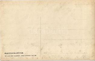 Flottenmanöver / Az Osztrák-Magyar Haditengerészet csatahajó flottája manőver közben / WWI Austro-Hu...