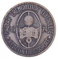 1974. "Keszthely / Éremgyűjtők Keszthelyi Csoportja - 20 éves a városunk" ezüstözött Br em...