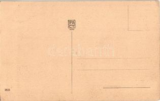 Sommergibile / WWI Regia Marina (Italian Royal Navy) submarine, naval flag, art postcard (EK)