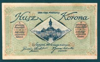 Szeged 1918. Pénztárjegy 20K-ról T:II+