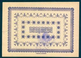 Kaposvár 1945. Pénztári utalvány 50P-ről, tinta aláírással T:II+ törve nem, szakadás a jobb oldalon