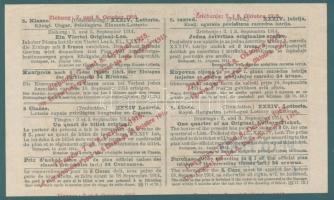 1915. "34. M.Kir. Szabadalmazott Osztálysorsjáték" 1/4 Eredeti Sorsjegye 8K-ról kék "...