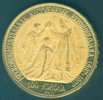 1907. 100K Au 33,875g "Koronázási évforduló" T:1R!