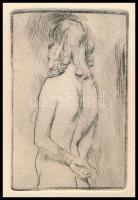 Jelzés nélkül: Aktok, 6 db. Rézkarc, papír, 8,5×5 cm