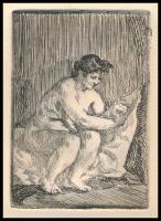 Jelzés nélkül: Aktok, 6 db. Rézkarc, papír, 8,5×5 cm