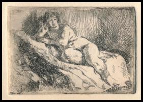 Jelzés nélkül: Aktok, 6 db. Rézkarc, papír, 8,5×5 cm