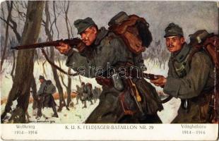 Weltkrieg 1914-1916 - K.u.K. Feldjäger-Bataillon Nr. 29. Verlag K.u.K. Kmdo. der 27. Inf. Trp. Dion. / WWI Austro-Hungarian military rifle regiment s: Hans Larwin (Rb)