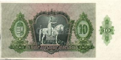 1936. 10P "*"-gal fázisnyomat festéknyomokkal, elcsúszásokkal T:I