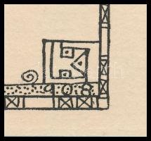 Kozma Lajos (1884-1948): Megkötözve. Cinkográfia, papír, jelzett a cinkográfián, paszpartuban, 19,5×...