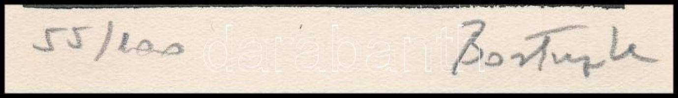 Bortnyik Sándor (1893-1976): Kezek a magasban, fametszet, papír, utólagos jelzéssel, paszpartuban, 1...