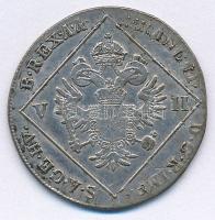 1802B 7kr Ag az Ausztria 1795A 12kr Ag lapkáján, előlapon kiolvasható névértékkel és évszámmal (4,64...