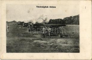 Tüzérségünk tűzben / WWI Austro-Hungarian K.u.K. military, artillery, firing the cannons (fl)