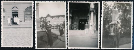 cca 1930-1940 Szegedi városképek, 27 db fotó, 5,5×4 és 6×9 cm közötti méretekben