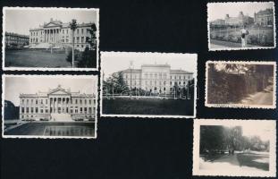 cca 1930-1940 Szegedi városképek, 27 db fotó, 5,5×4 és 6×9 cm közötti méretekben